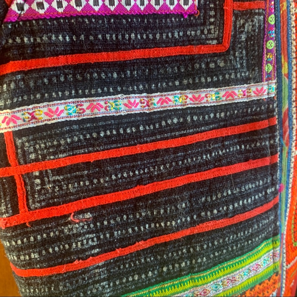 Patchwork Open Front Cropped Top Small - Picture 3 of 11
